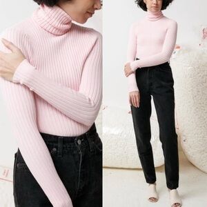 GIU GIU NONNA TUTLENECK SWEATER PINK sz S